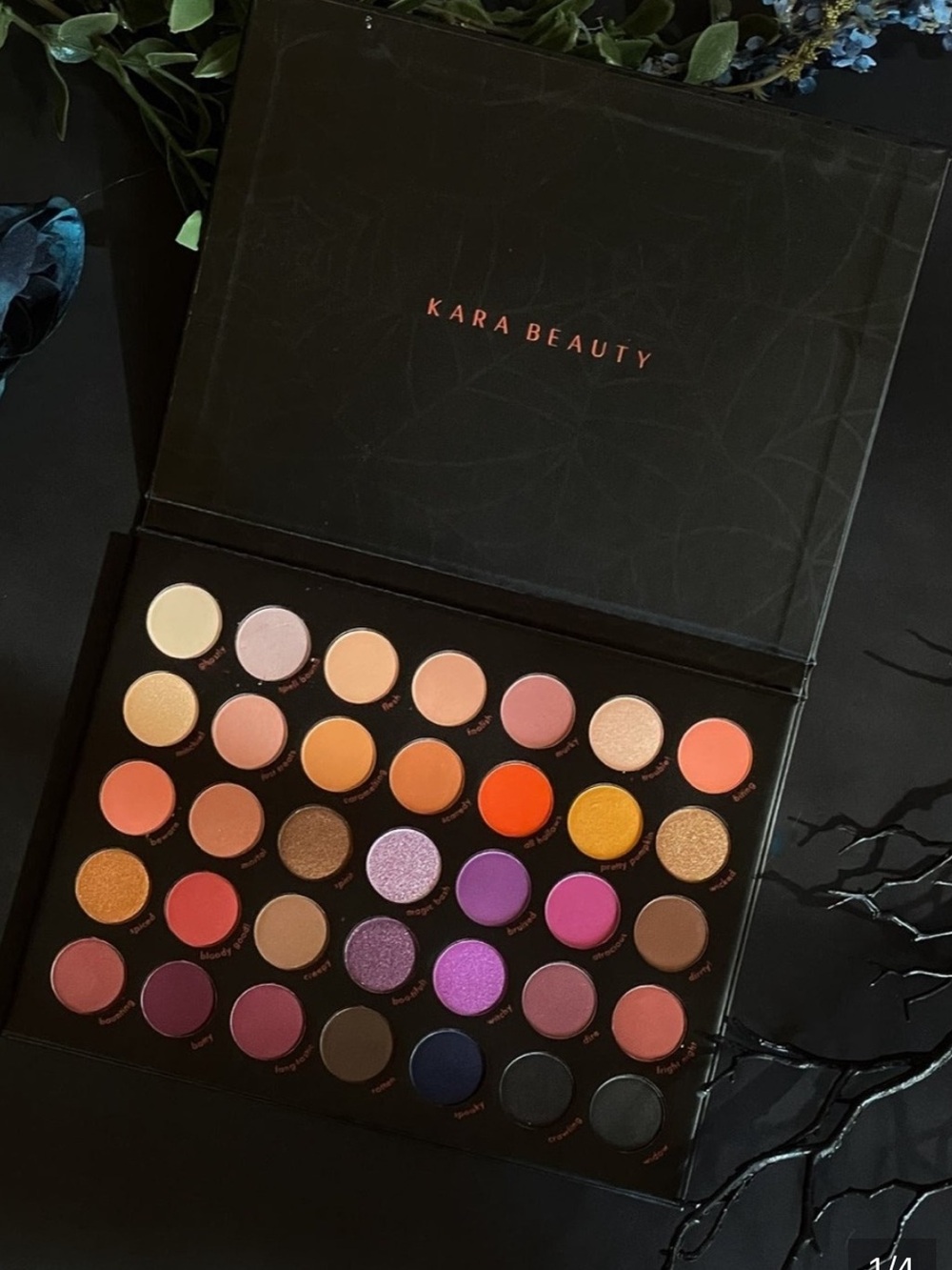 NWT Kara Beauty 35 Eye Shadow Pallet On The Haunt Makeup